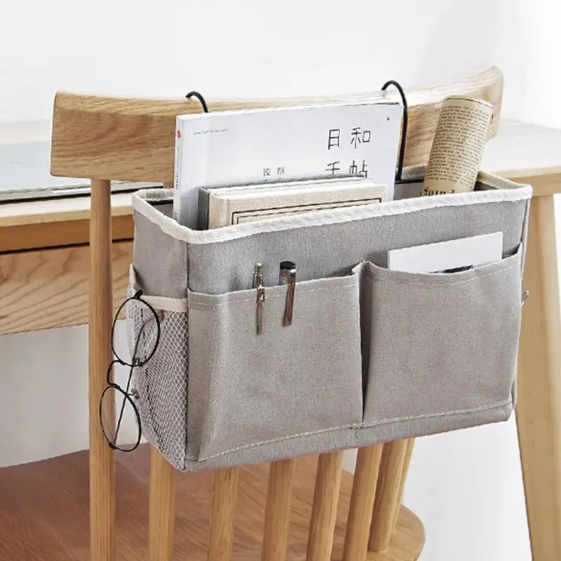 Bedside Caddy Hanging Storage Bag Organizer Dorm Room Phone Book Magazine Holder