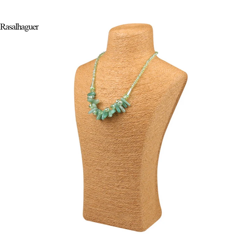 High Quality S/M/L Hemp Rope PVC Jewelry Pendants Woman Rope Mannequin Necklaces Bust Stand Bust Jewelry Display  Shelf Holder s m l 6 colors woman rope mannequin necklaces bust stand bust jewelry display stand shelf holder l23 w13 h36cm wholesale price