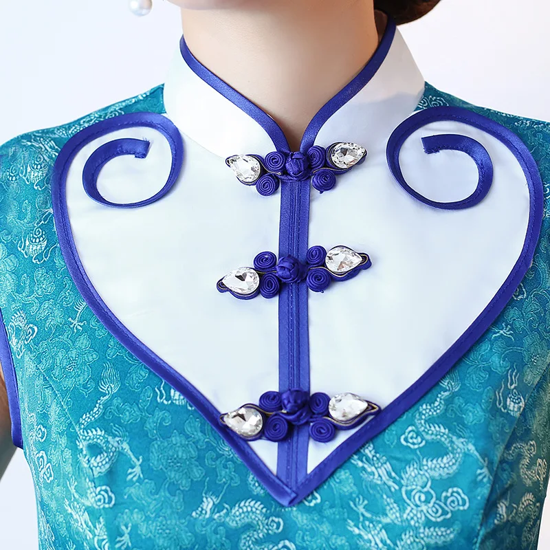 Сексуальное длинное платье Cheongsam на весну и лето в традиционном китайском стиле, женское платье Qipao с разрезом, вечерние платья на пуговицах, Vestido S-5XL