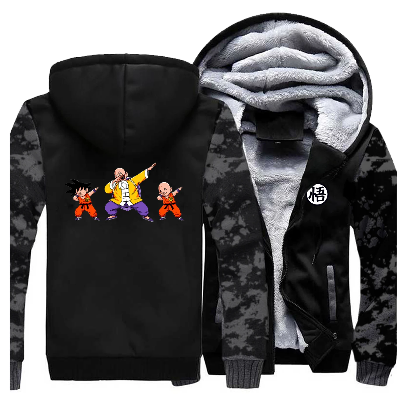 Japanese Anime Dragon ball Mens Hoodies Winter New Brand Outwear Men Hip Hop Funny Male Sportswear All-match Harajuku Coats