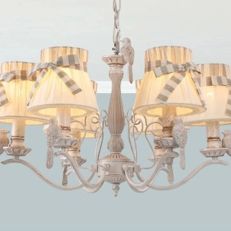 

Креативная Съемная тканевая люстра, новая садовая люстра 2017, романтическая люстра с французскими птицами