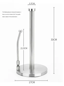 

Kitchen paper towel holder stainless steel paper towel holder roll holder free perforation vertical plastic wrap holder toilet