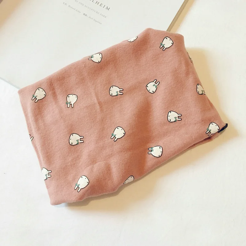 Little rabbit Детский хлопковый теплый хлопковый шарф с рисунком из мультфильма, также можно использовать как зимний теплый шарф для мальчиков и девочек - Цвет: Little rabbit