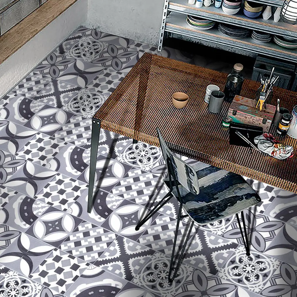 ET037 керамическая полиграфическая пленка ПВХ напольное бумажное покрытие DIY самоклеющиеся водонепроницаемые наклейки на стену