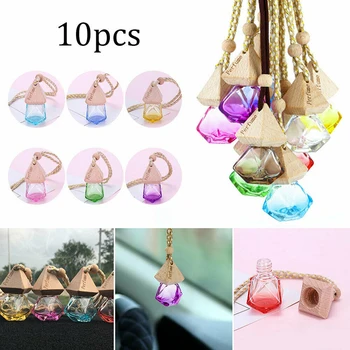 

10Pcs 6ml Air Freshener Car Hanging Perfume Pendant Empty Capsule Bottle for Essential Oils Diffuser Fragrance Ornaments