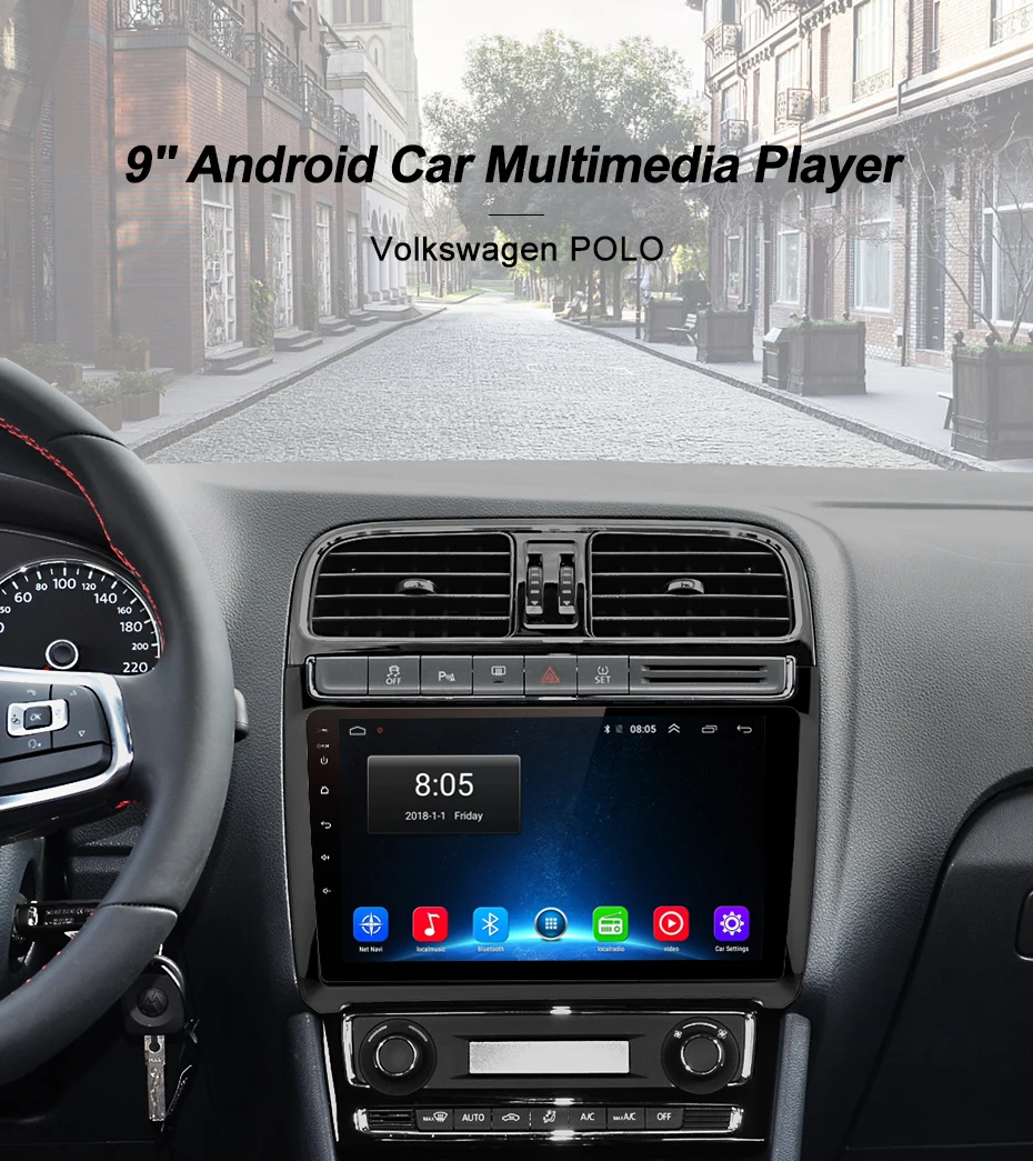 Junsun 2G+ 32G Android 9,0 для Volkswagen POLO 2012- автомобильный Радио Мультимедиа Видео плеер gps RDS 2 din dvd