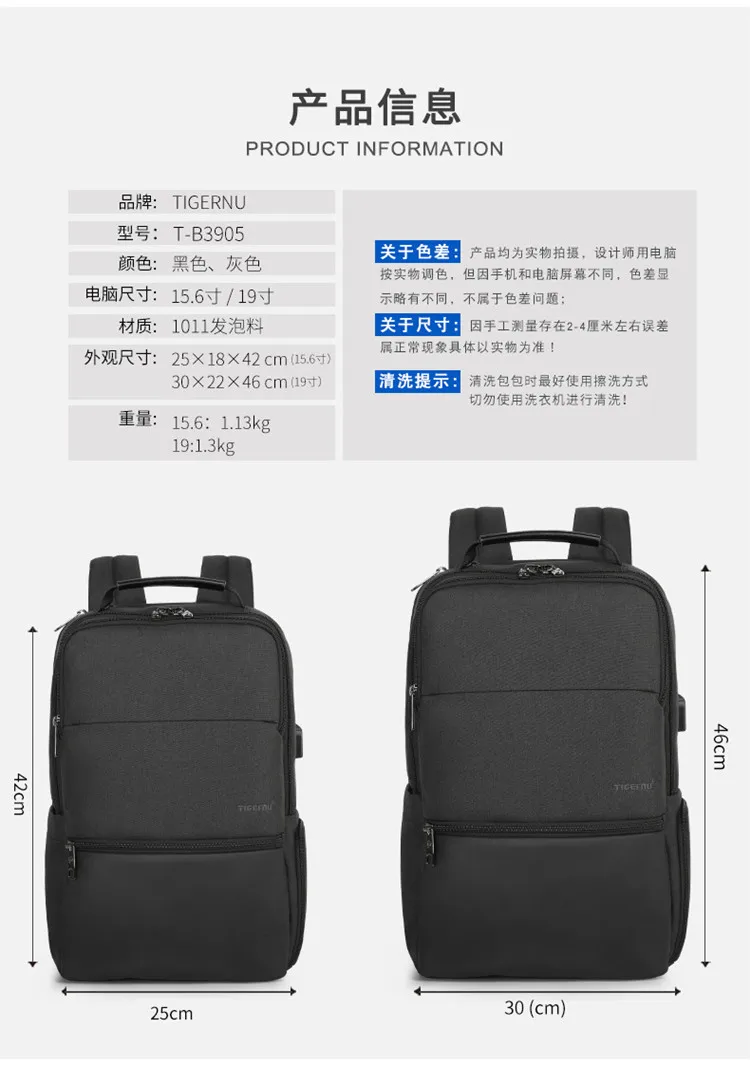 Новинка, расширяемый рюкзак для мужчин, 15,6-19 дюймов, для ноутбука/компьютера, рюкзаки с RFID и usb зарядкой, Противоугонный рюкзак для мужчин, новинка