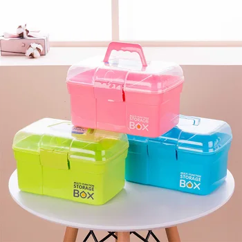 

Manicurist's special portable manicure toolbox large three-layer multifunctional storage box