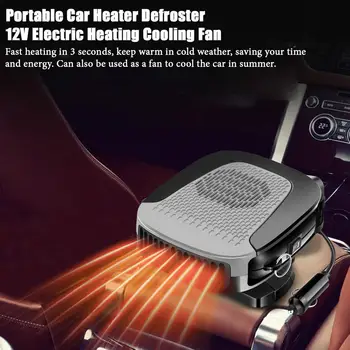 

150W 12V Car Heater Defroster Air Purifier Cooler Dryer Demister Defroster Portable 2 In 1 Windshield Hot Warm Fan Truck Van
