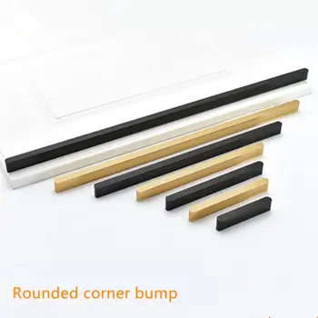 

Door handle modern minimalist kitchen cabinet drawer cabinet round long wardrobe handle aluminum black Woodworking House Decor