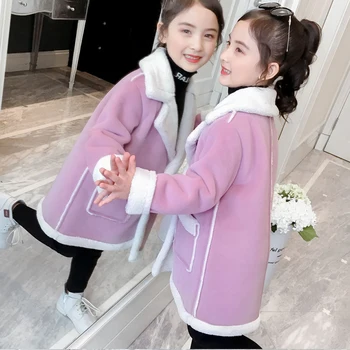 

Children Winter Down Cotton Jacket 2019 New Fashion Girl Clothing Kids Clothes Thick Parka Fur Collar Snowsuit Outerwear Coat