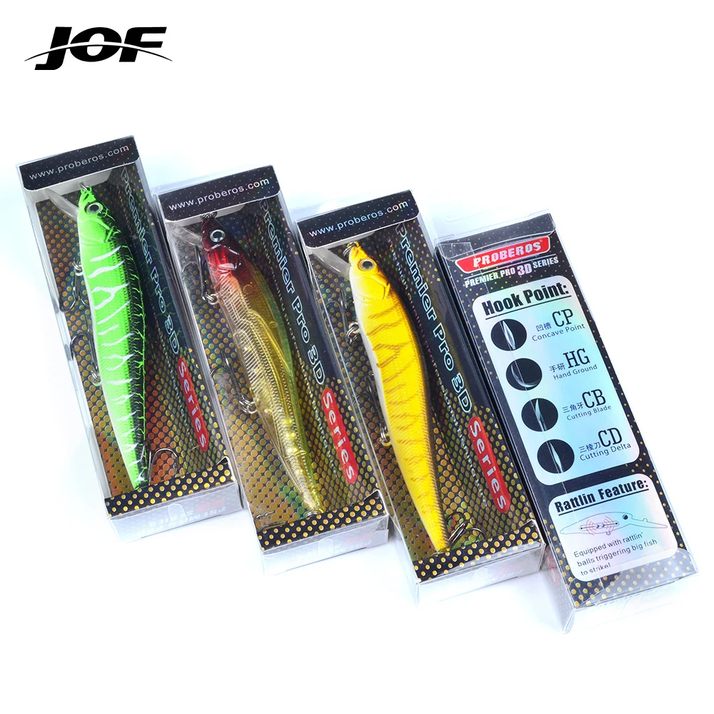 JOF Fishing Lure 140mm 14.5g professional quality magnet weight fishing  lures minnow crank hot model Artificial Bait Tackle