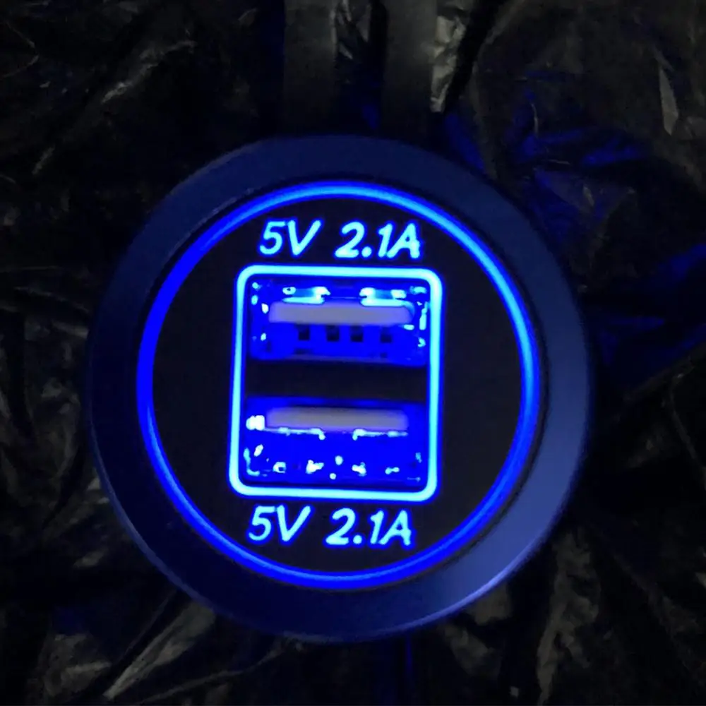 DIY 12V 24V двойной зарядное устройство usb панель питания 5V 2.1A для iphone Автомобильная лодка морской