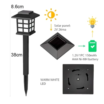 

8 Pack Solar Pathway Lights Outdoor,Solar Lights for Garden,Landscape,Path,Yard,Patio,Driveway,Walkway,Warm White