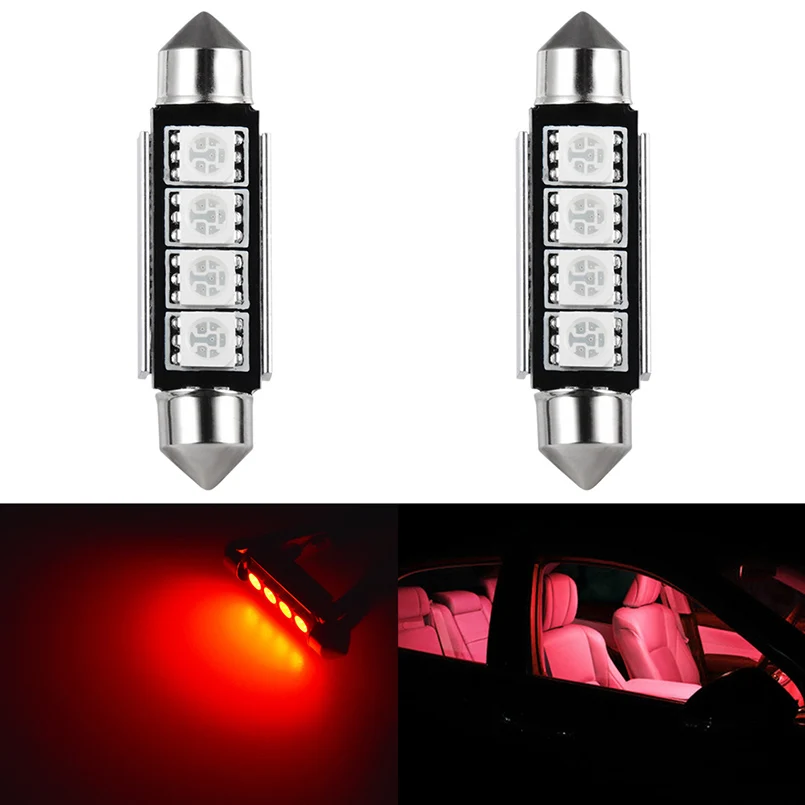 Светодиодсветодиодный лампы Canbus C5W C10W 5050SMD Festoon LED 41 мм 42 купольсветильник для