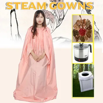 

Pink Steam Gown Dress Imitated Silk Fabric Functional Clothes Steaming Hip Bath Rope Detox Steam Clothes