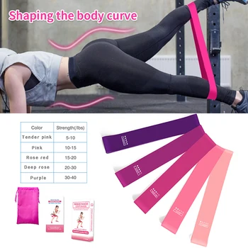 

Hot 7PC Training Fitness Gym Exercise Gym Strength Resistance Bands Rubber Fitness Elastic Bands Workout Equipment