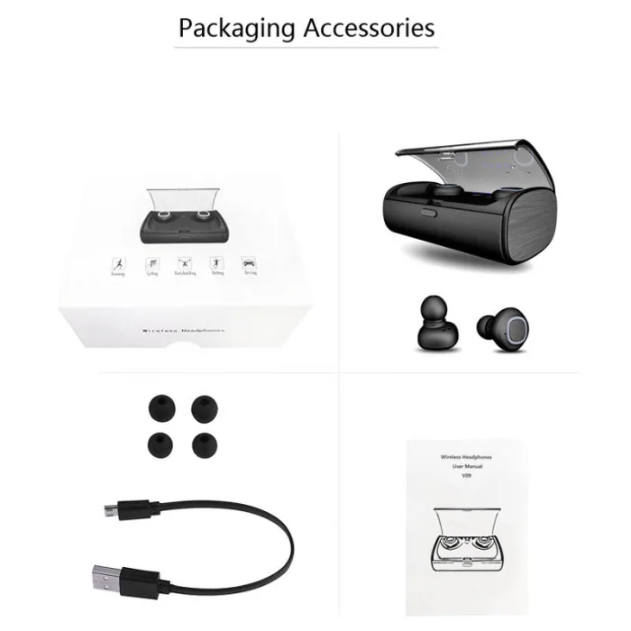 Мини Bluetooth наушники беспроводные наушники с зарядным устройством для iPhone X 8/8P samsung huawei OD889