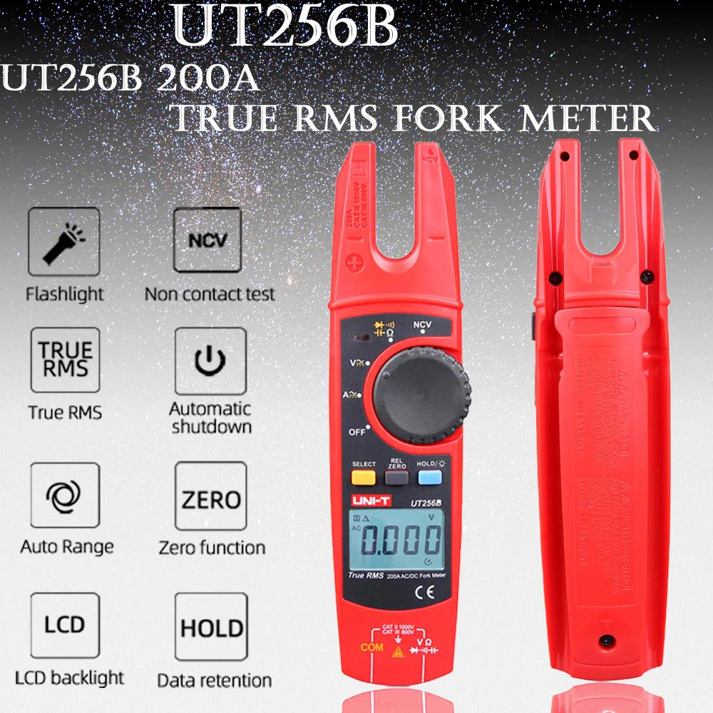 Цифровой вилочный измеритель Uni t ut256b истинных среднеквадратичных значений с ЖК