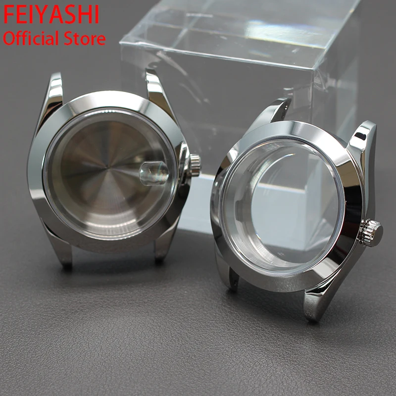 36mm 40mm Men's Watch Cases Sapphire Crystal Glass Waterproof 10ATM For Seiko nh34 nh35 nh36/38 Miyota 8215 Movement 28.5mm Dial