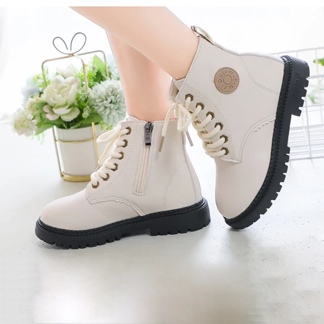 Botas de nieve de terciopelo para niños y adolescentes, botines  antideslizantes impermeables de cuero, a la moda, para correr, Otoño e  Invierno| | - AliExpress