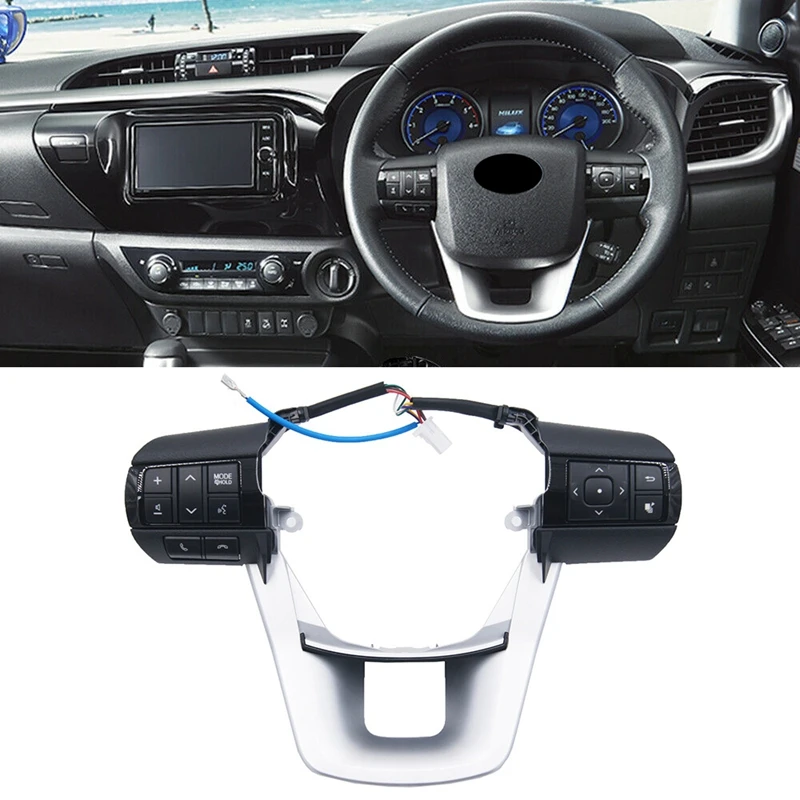 NEW-Audio Mode Control Switch Multifunctional Steering Wheel 84250-0E120  for Toyota Hilux Revo Rocco Fortuner 2015-2020