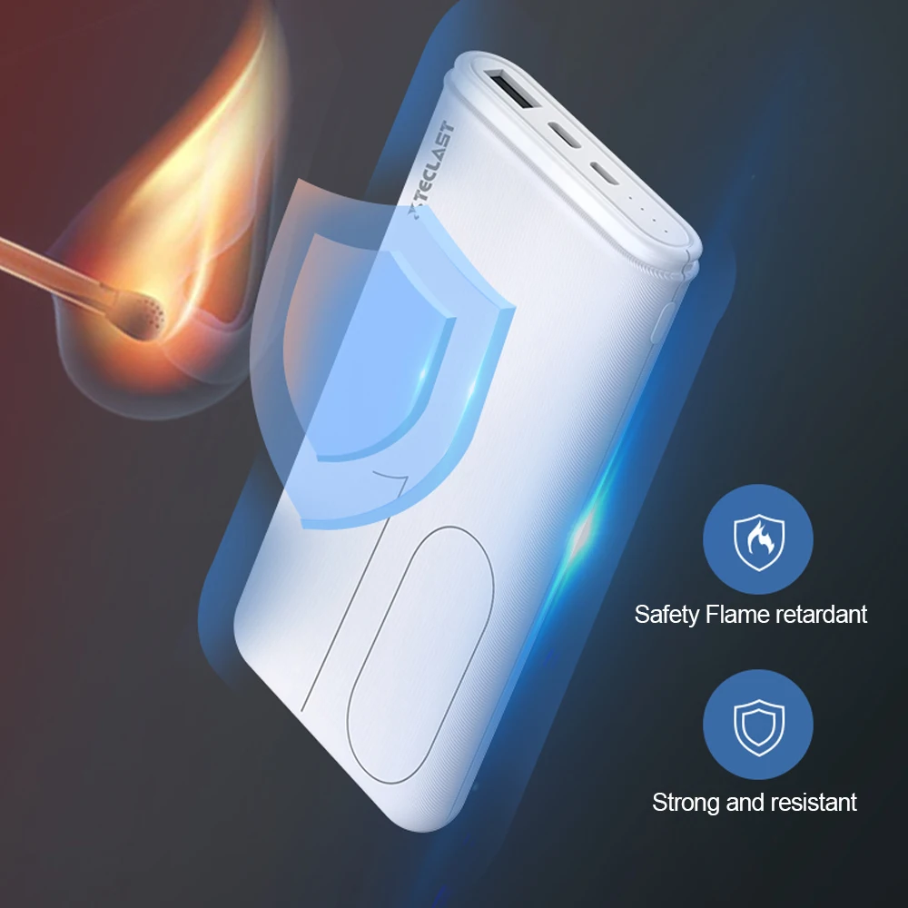 Teclast power Bank T100P 10000 мАч внешняя Мобильная батарея двойной USB 2.1A внешний аккумулятор