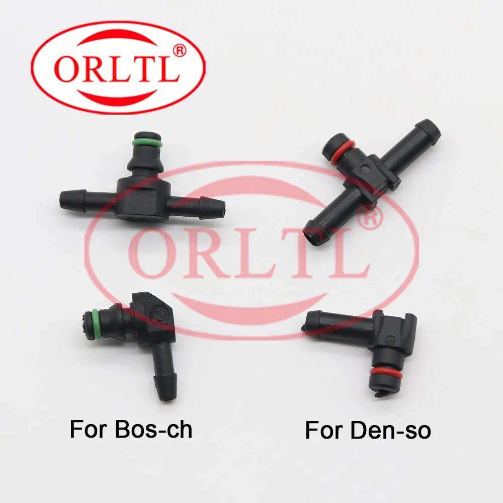 10PCS Return Oil Backflow Joint Pipe T and L Type for Denso Bosh Diesel Injector Plastic Connector Pipe Hose Joiner Tube Fuel