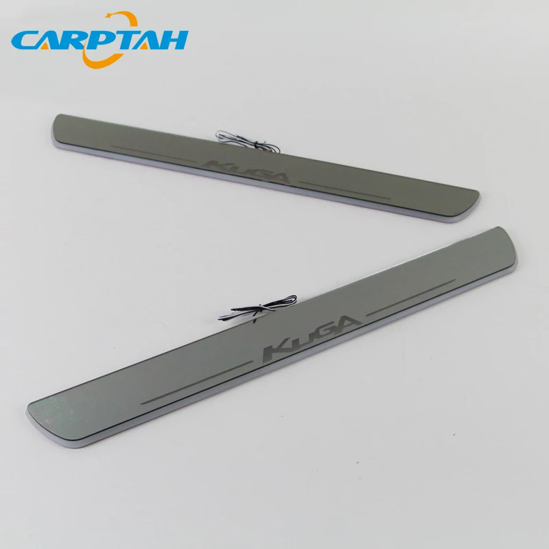 CARPTAH отделка педали автомобиля наружные части светодиодный порог Накладка дорожка динамический стример светильник для Ford Kuga 2013