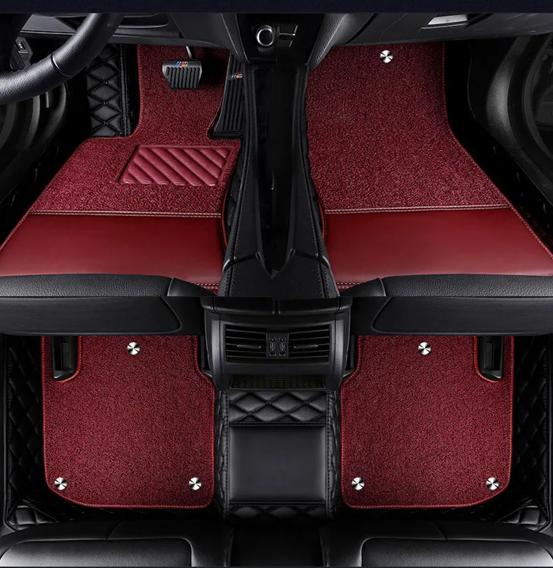 CARFUNNY Водонепроницаемые кожаные автомобильные коврики для Toyota Fortuner 4Runner HiLux 2007-2019