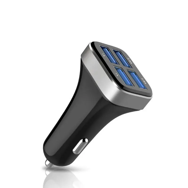 Free shipping Car Charger 4 USB Port Smart Charger Power Adapter For Mobile Phone Tablet GPS B0KF