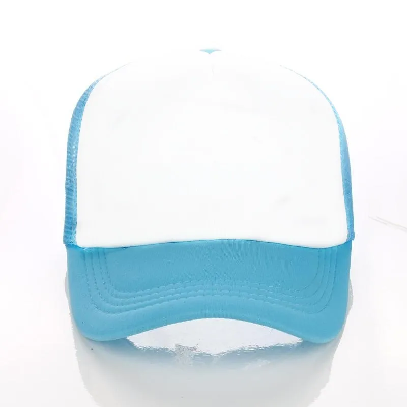Sky Blue White Цена по прейскуранту завода-изготовителя! Дешевые бейсболки для мужчин и женщин из полиэстера с логотипом - Цвет: Sky Blue White