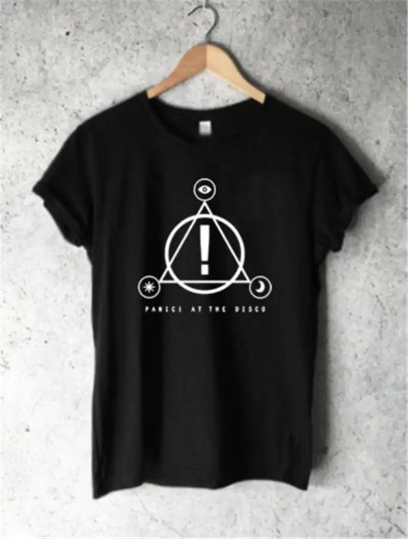 

Low Price Tees Short Top O-Neck Compression Panic At The Disco T Shirt For Men streetwear tshirt weird Funny mens t-shirt