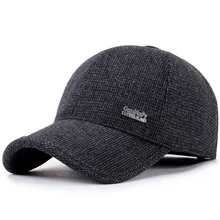 Новая бейсбольная кепка с мозаикой, стандартные мужские шапки среднего возраста, осенне-зимняя шерстяная мужская шляпа, уличная теплая Старая шляпа