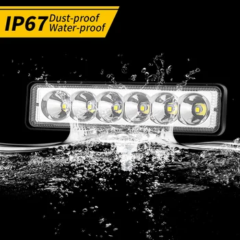 

Fog Working Lights Spot Lamp 6500K 12-60V DC W/ Bracket 6LED 18W Driving
