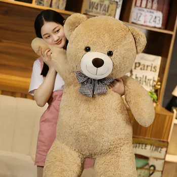 Giant 105cm Soft Teddy Bear Plush Toys White&Pink&Brown Bear Super Big Hugging Pillow Animal Cushion Children Birthday Gift 1