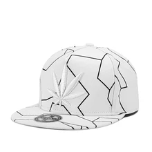 Уличная забавная крутая хип-хоп шляпа с вышивкой листьев повседневные плоские винтажные шляпы Мужская бейсболка Мужская кепка s женские солнцезащитные шапки солнцезащитный козырек Snapback