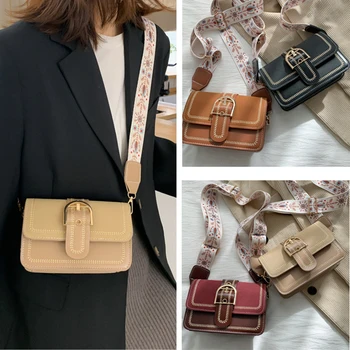 

Fashion Printed Wide Shoulder Strap Ladies Handbag New Exquisite Lock One Shoulder Messenger Bag Luxury Women's Tote Bag Wallet