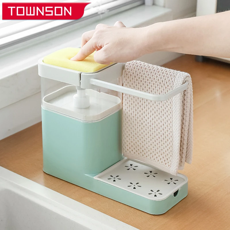 

Automatic kitchen Press Soap Dispenser Kitchen Storage Rack Press Soap Organizer Kitchen accessories kitchen organizer shelf