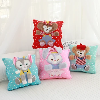 

Cartoon Duffy Bear Friends Stellalou Rabbit ShellieMay Gelatoni Pillow Folded Blanket Car Cushion Pillow Quilt