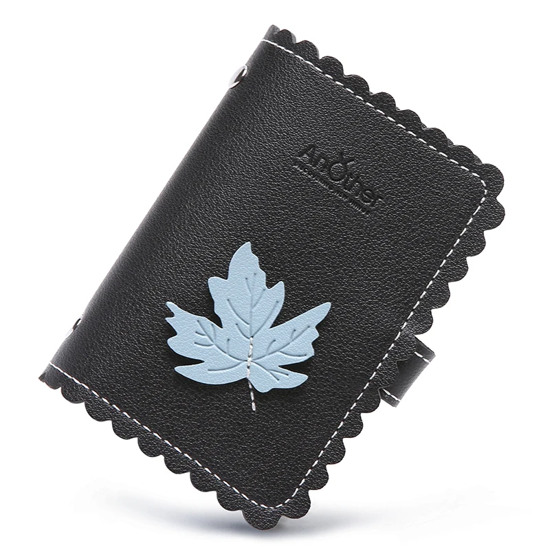 New Fashion and Simplicity Leaves 24 Slots Business Card Case Passport Cover Credit ID Bank Card Holder Wallet For Women