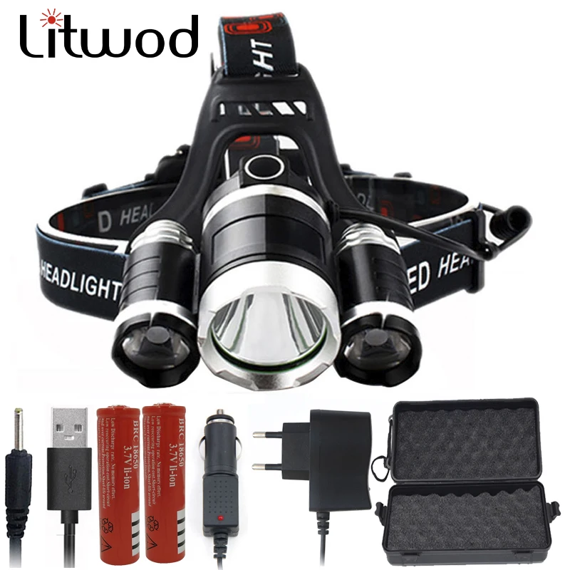 Litwod DZ20 CREE XHP70 светодиодный налобный светильник налобный фонарь фронтальная вспышка светильник фонарь 18650 батарея VS 3* XM-L T6