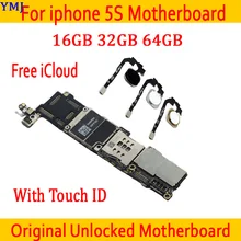 Полностью разблокированная для iphone 5S материнская плата, Оригинальная для iphone 5S материнская плата с сенсорным ID/без Touch ID