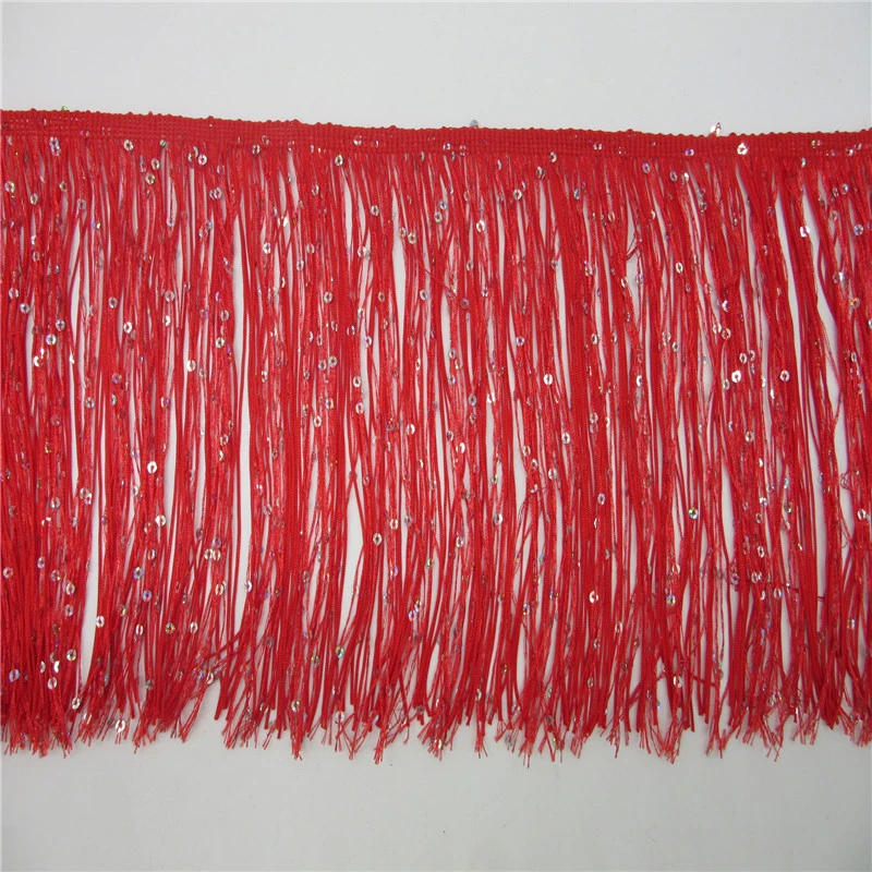 Tassel Fringe Tassel Trim Tassel Accessories Tassel Decoration 1 Yards/lot Fringe Lace Tassel Ribbon Sew Latin Dress Stage Garment Curtain DIY Sewing Accessories Sequins Fringe Trim