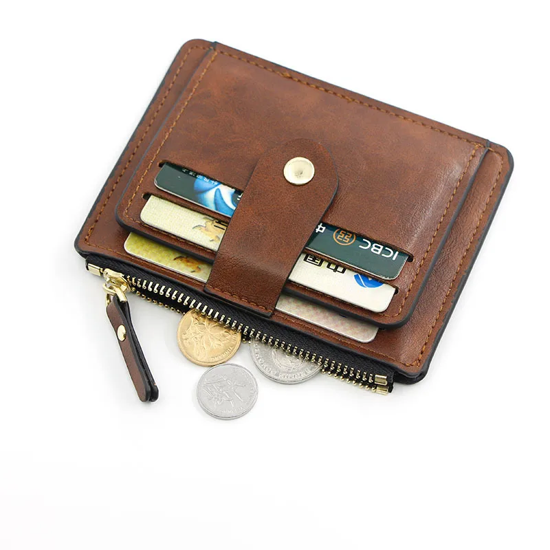 Кредитная карта ID держатель для карт тонкий кожаный бумажник Бизнес кошелек чехол для Для мужчин женский, Черный Модный чехол-портмоне с отделением для карт