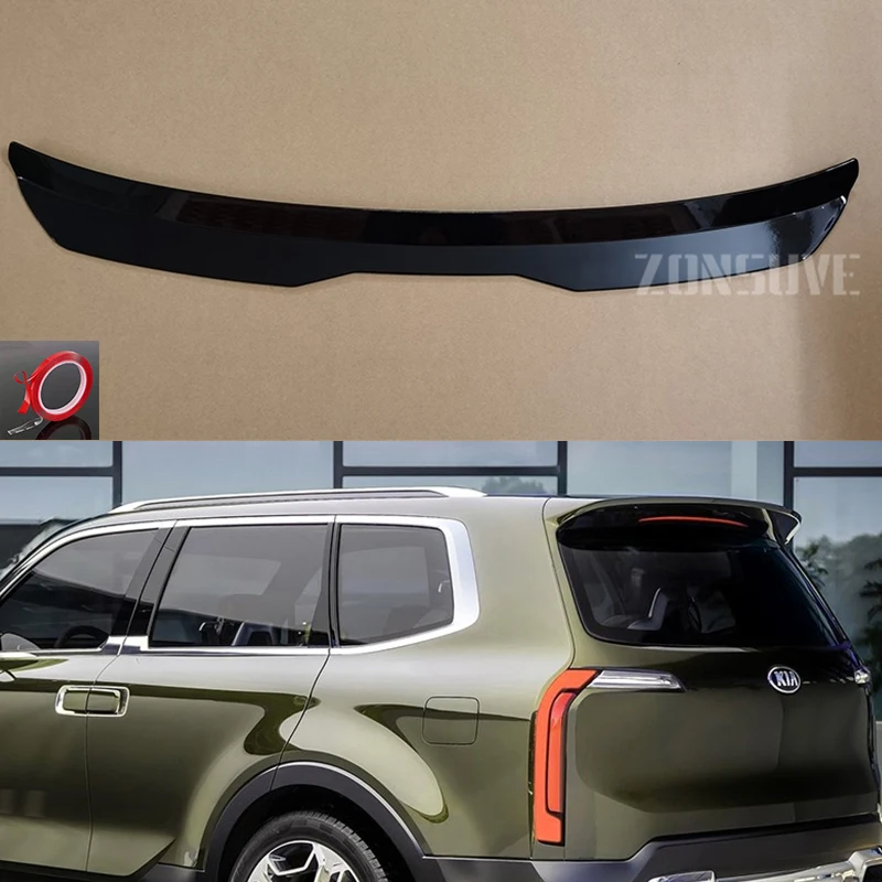 Подходит для KIA Telluride 2016-2021 лет спойлер на крышу аксессуары из углеродного волокна