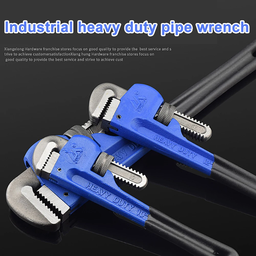 Wrench 8/10/12inch High Carbon Steel Heavy Duty Plumbing Manual Tools