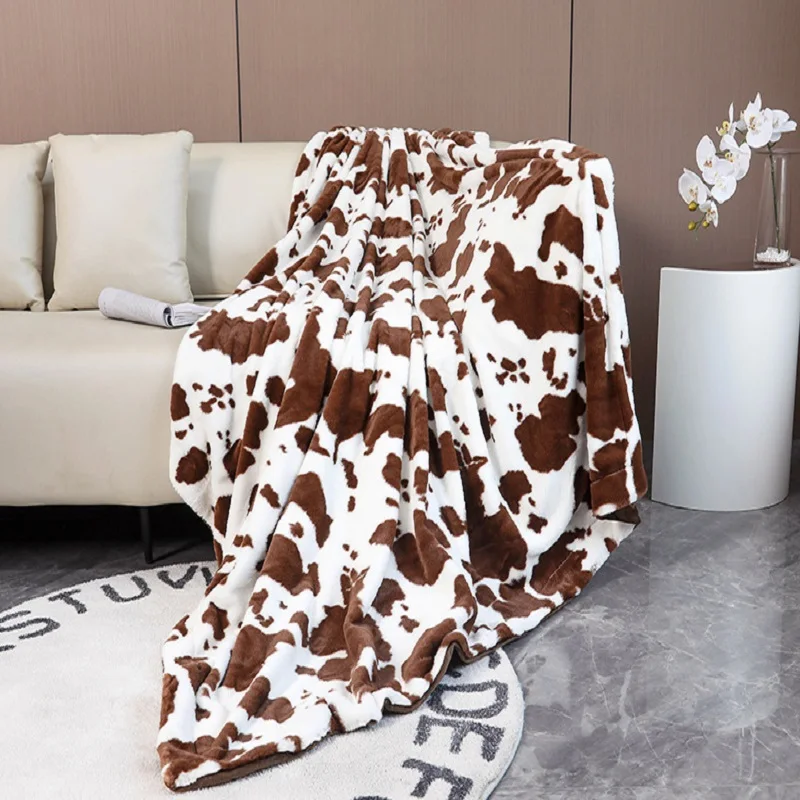 

Drop Shipping 2022 New Winter Blankets Warm Faux Fur Microfiber Plaids Bedspread Fluffy Adult Blanket Throw