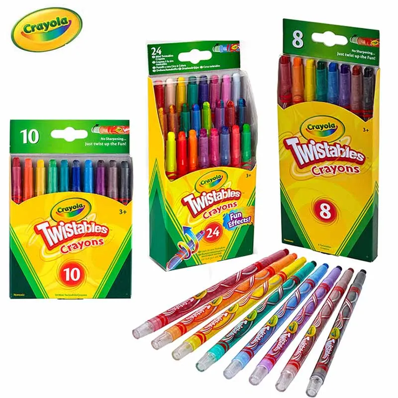 Crayola мини скручиваемые мелки Набор для раскрашивания детей рисование поворот