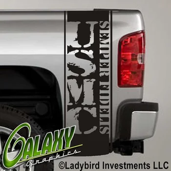 

For Universal 1Set/2Pcs USMC Decal Truck Bed Side Stripes x2 - Ram Chevy Ford - Military Stickers
